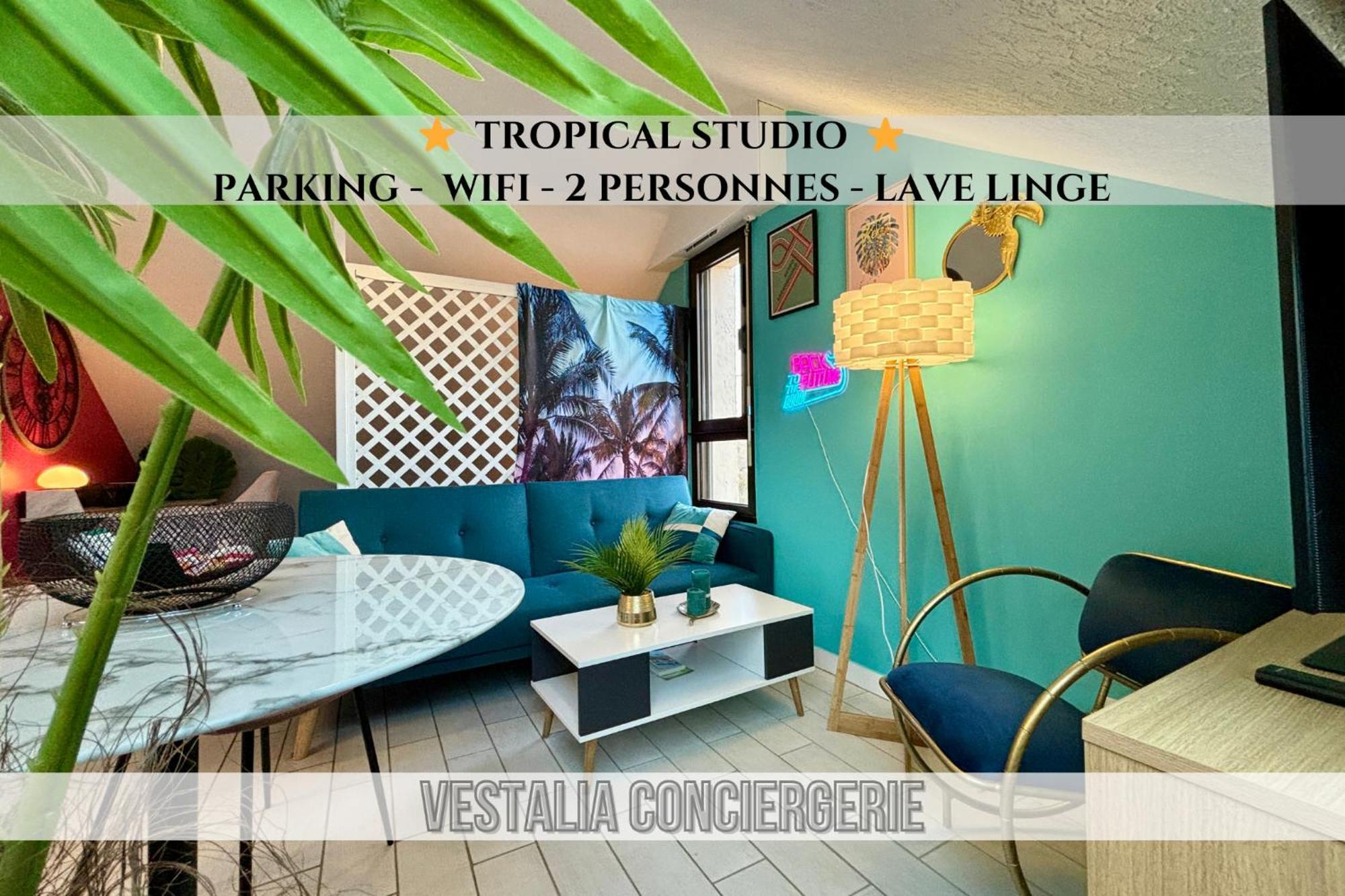 -Tropical Studio- Paisible Parking Wifi Lave-Linge Quimper Exteriér fotografie